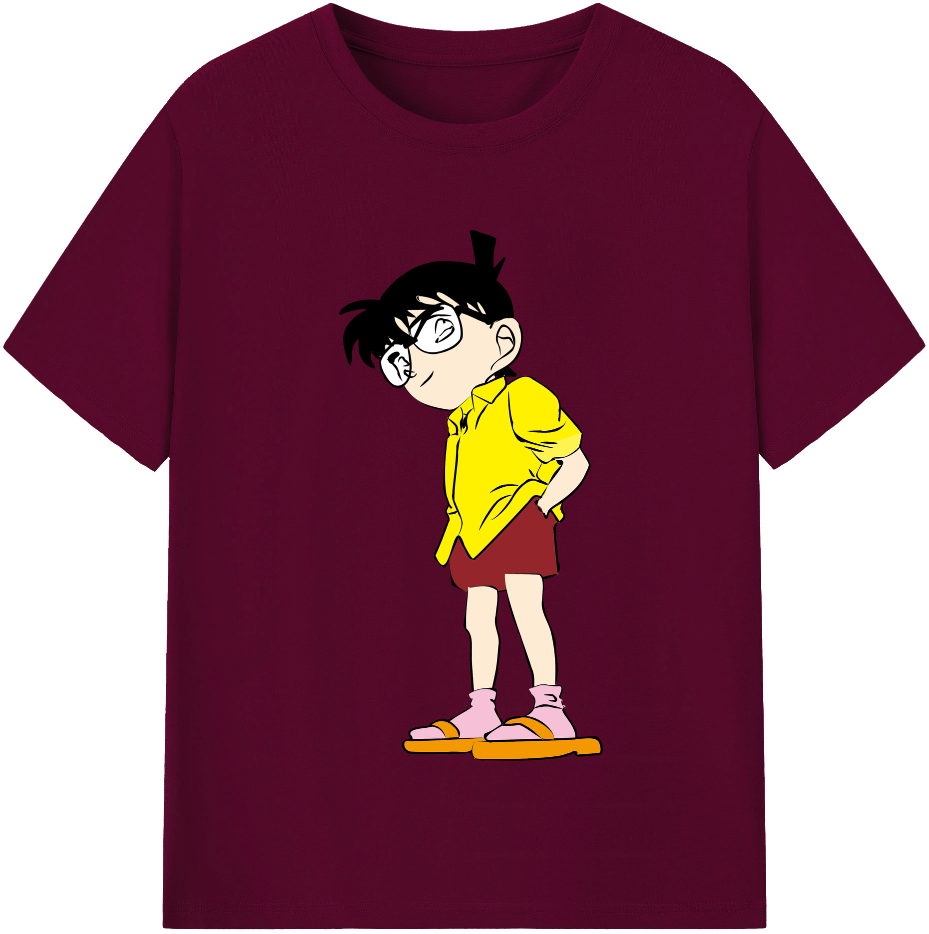 （画像用） 名探偵コナン 江戸川 コナン Detective Conan Conan Edogawa レディースカジュアルプリントTシャツ（綿100％）